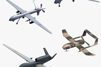 design airplane drone frame uav parts vtol fpv drone cad model for 3d printing