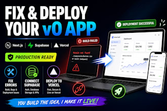 fix and deploy your v0 next js app with supabase and vercel
