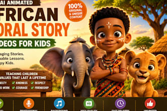 create ai animated african moral story videos for kids