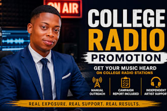 promote your music or brand on a real college radio station