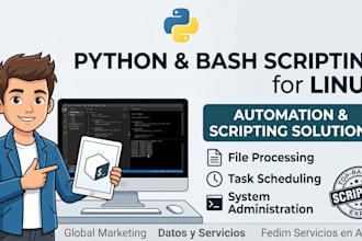 write custom python automation and bash shell scripts