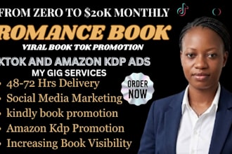 promote your romance book with booktok and amazon KDP ads