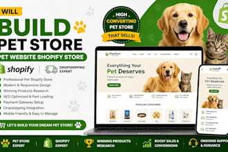 build pet store pet website shopify store pet shopify store shopify dropshipping