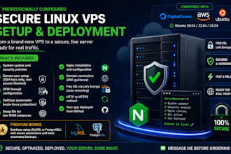 do a complete vps setup with security, nginx, ssl, and database