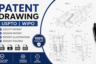 patent drawing uspto utility patent design patent illustration