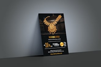design a luxury jewelry flyer or product brochure for your brand