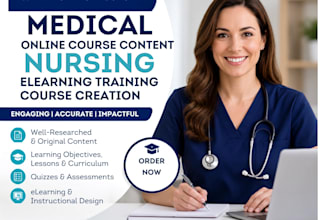 do medical online course content nursing elearning training course creation