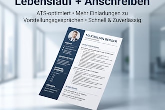 einen ats optimierten lebenslauf mit anschreiben erstellen