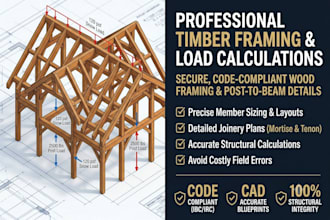 timber and wood framing structural design, load calculations and beam post