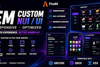 create a modern fivem nui and responsive UI