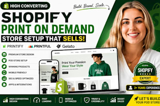 setup shopify print on demand store with printify printful and gelato esty pod