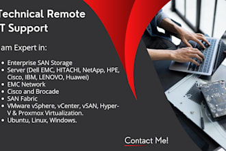 work on servers, san switches, dell, hp, huawei, network switch