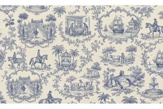create unique toile de jouy seamless pattern for textile and home décor