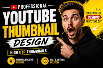 design high CTR youtube thumbnails