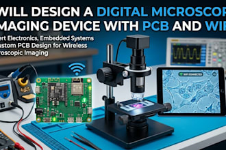 design a digital microscope imaging device with pcb and wifi