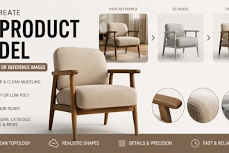 create a 3d product model from photos or reference images