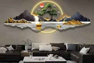 design abstract art ornamental modern illustration for your wall interior decor