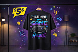 provide a retro gamer t shirt design