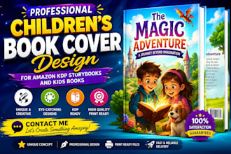 redesign and design childrens book cover for amazon KDP storybooks and kids book
