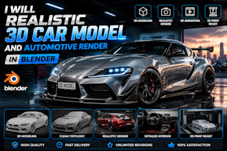 3d car modeling vehicle model car rendering sport car 3d printing
