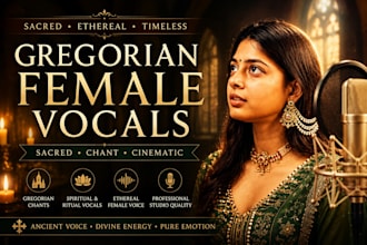 sing gregorian inspired chant and sacred female vocals for your music