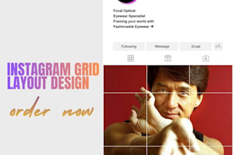 do amazing instagram grid layout and puzzle feed design