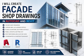 create facade shop drawings in autocad and revit