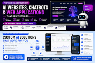 develop responsive ai website, custom chatbot and automation