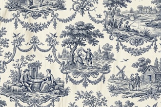 toile de jouy seamless pattern textile design for fabric pattern wallpaper scarf