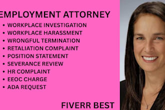 be your employment lawyer for eeoc charges, harassment, and wrongful termination