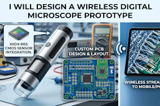 design a wireless digital microscope prototype with cmos sensor and pcb