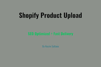 be your shopify VA for product upload and data entry