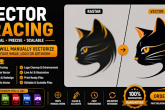 redraw logo and convert raster to vector