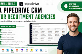 build a pipedrive CRM for recruitment and staffing agencies