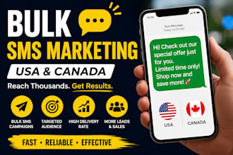 send bulk text SMS marketing to canada and USA
