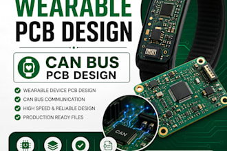 do a wearable pcb design ,can bus pcb design