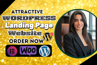 create wordpress landing page or medical website, blog website