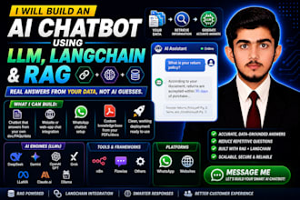 build an ai chatbot using llm, langchain, and rag