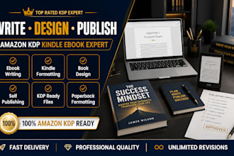 write, design and publish a high quality kindle ebook for amazon KDP