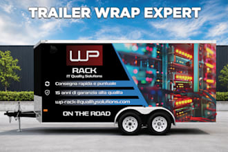 create trailer wrap design, truck wrap design, van wrap design, car wrap design