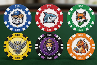 create luxury poker logo and poker chip design