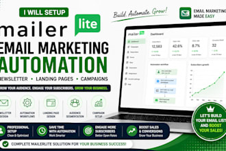 setup mailerlite email marketing automation, newsletter and landing page