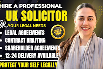 be your legal consultant for employment contract, shareholder agreement
