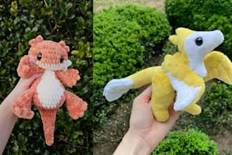 design handcrafted custom plush toy cute plushs stuffed animal character crochet
