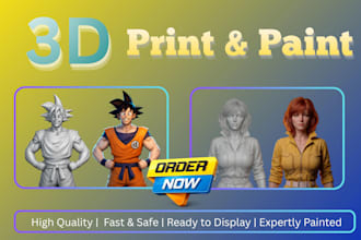 3d print and paint custom models, figurines, miniatures, stl model for printing