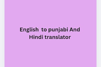 translate punjabi, hindi and english priofessionally