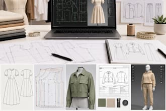 draft accurate sewing patterns from your sketch or tech pack