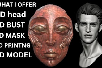 create 3d bust, 3d head, 3d bust model, bust model, 3d scuipting, printable bust