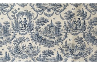 draw vintage french toile de jouy pattern design for fabric and wallpaper