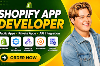 build shopify public private app, shopify API integration, shopify automation